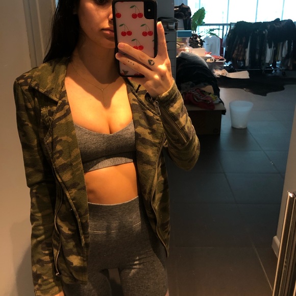 Urban Outfitters Womens Green Camo Biker Jacket - Picture 5 of 6